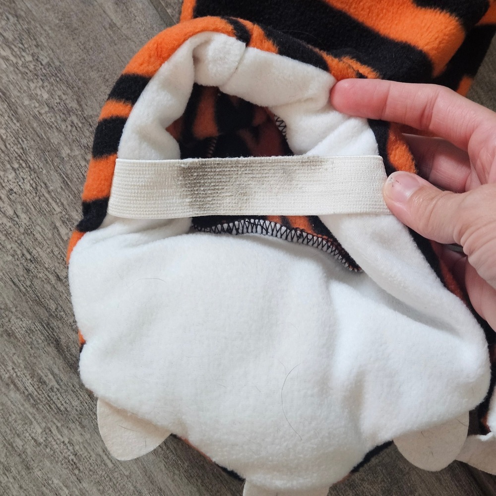 Old Navy Tiger Costume Kids 4T/5T Orange Black Striped Hooded Fleece Halloween - Picture 16 of 16